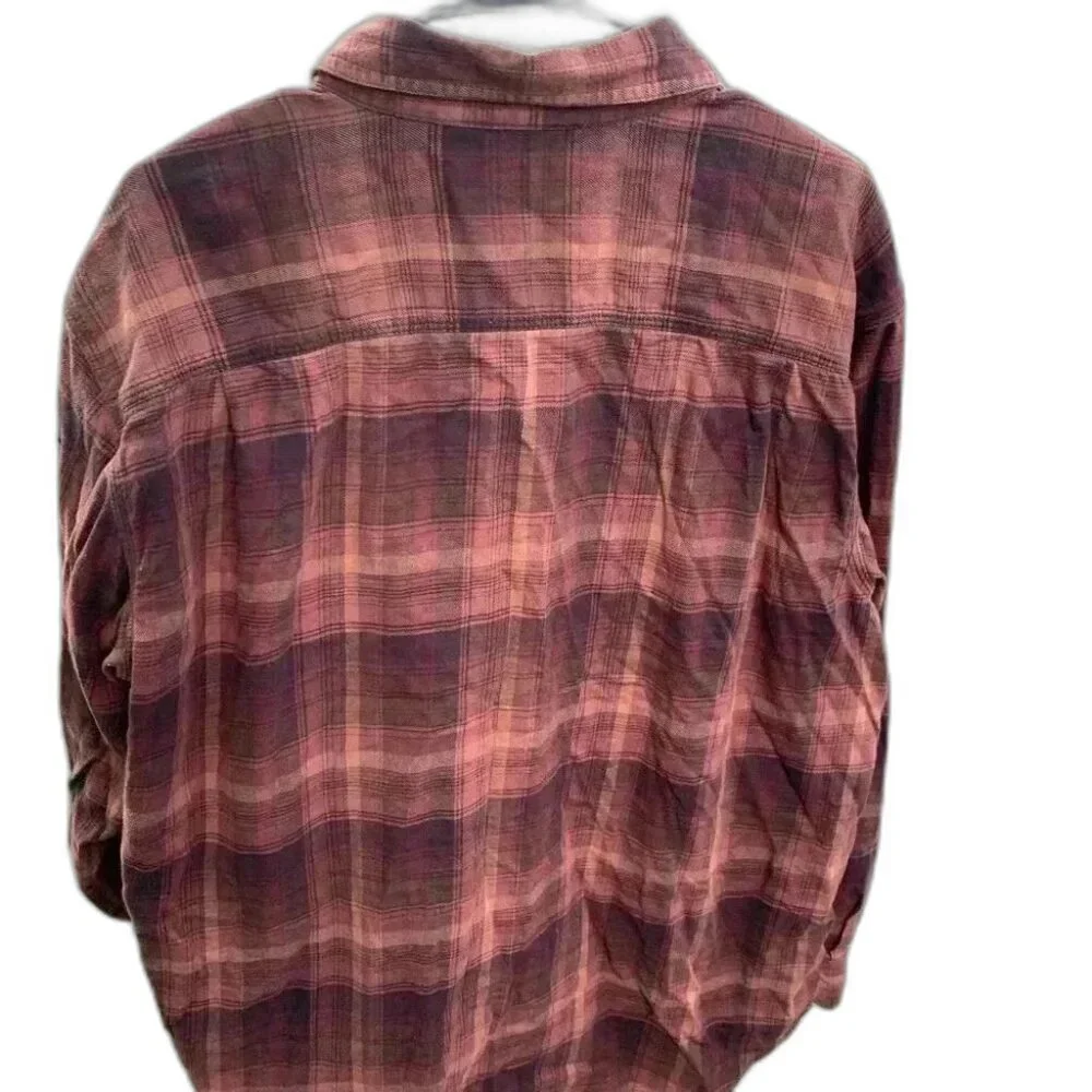 Carhartt Shirt Men's Brown Plaid Flannel Relaxed Fit - Picture 3 of 3